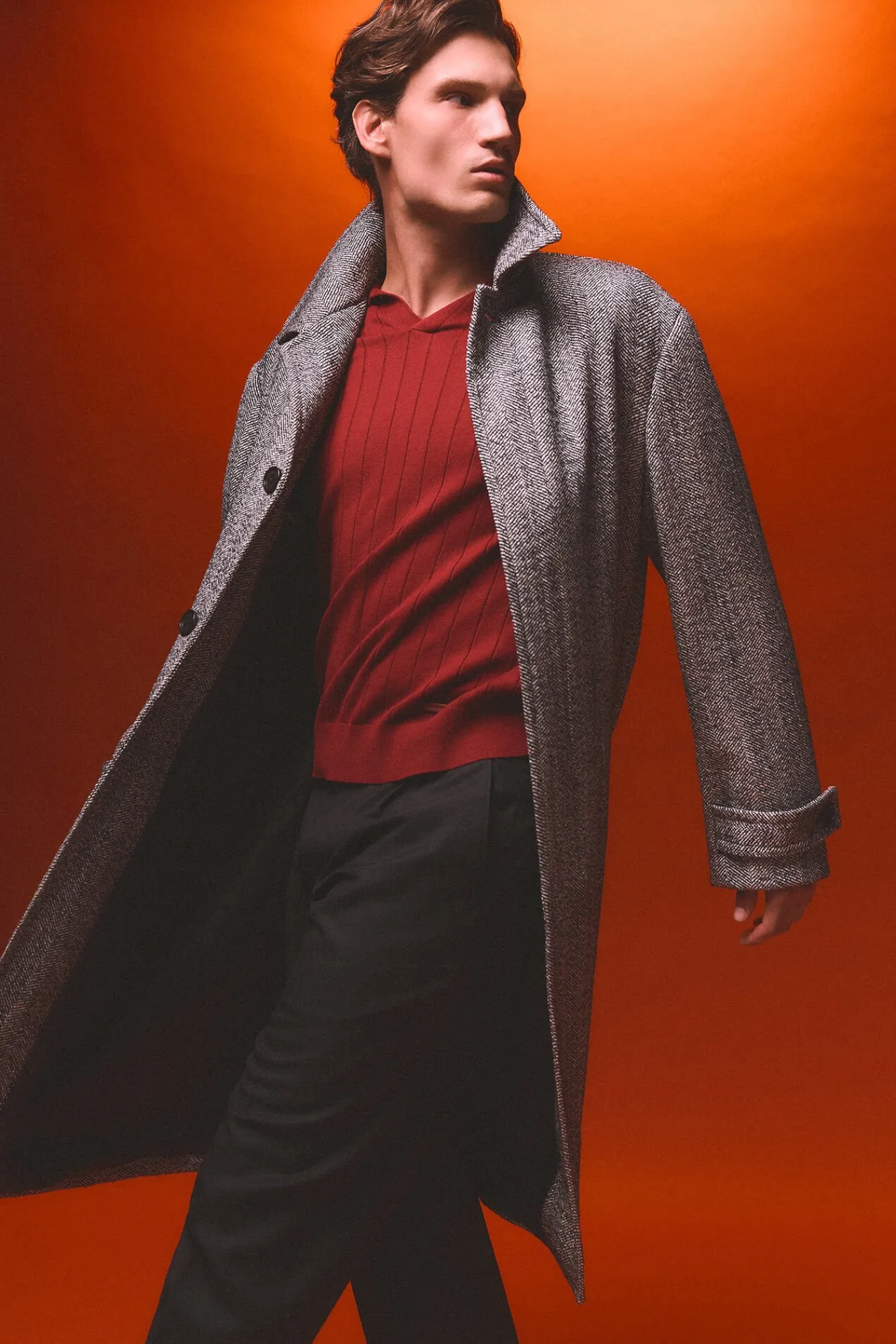 Pedro del Hierro Camisolas-Jersey de caxemira de seda e algodão estruturado premium Bordeaux