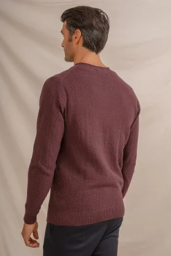 Celopman Camisolas-Jersey de malha estruturada vermelho