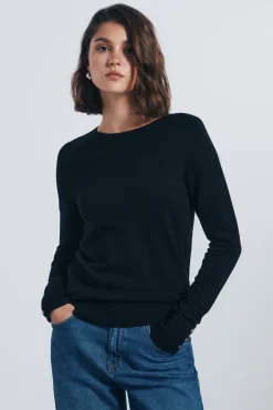 Springfield Camisolas-Jersey fino com botões e punhos preto