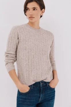 Cortefiel Camisolas-Jersey macio com oitos Tostado