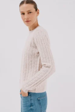 Cortefiel Camisolas-Jersey macio com oitos Ecru