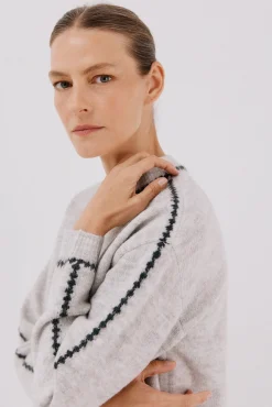 Cortefiel Camisolas-Jersey Perkins contrastes Cinzento