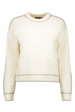 Cortefiel Camisolas-Jersey Perkins contrastes Ecru