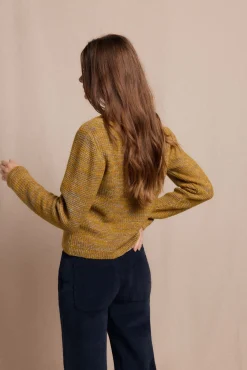 Slowlove Camisolas-Jersey polo jaspeado Dourado