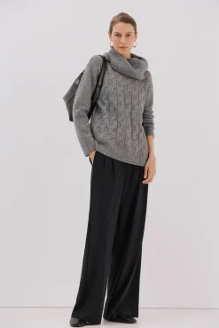 Cortefiel Camisolas-Jersey punto lentejuelas Cinzento