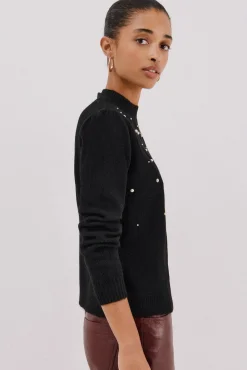 Cortefiel Camisolas-Jersey punto perlas Preto