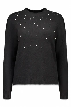 Cortefiel Camisolas-Jersey punto perlas Preto