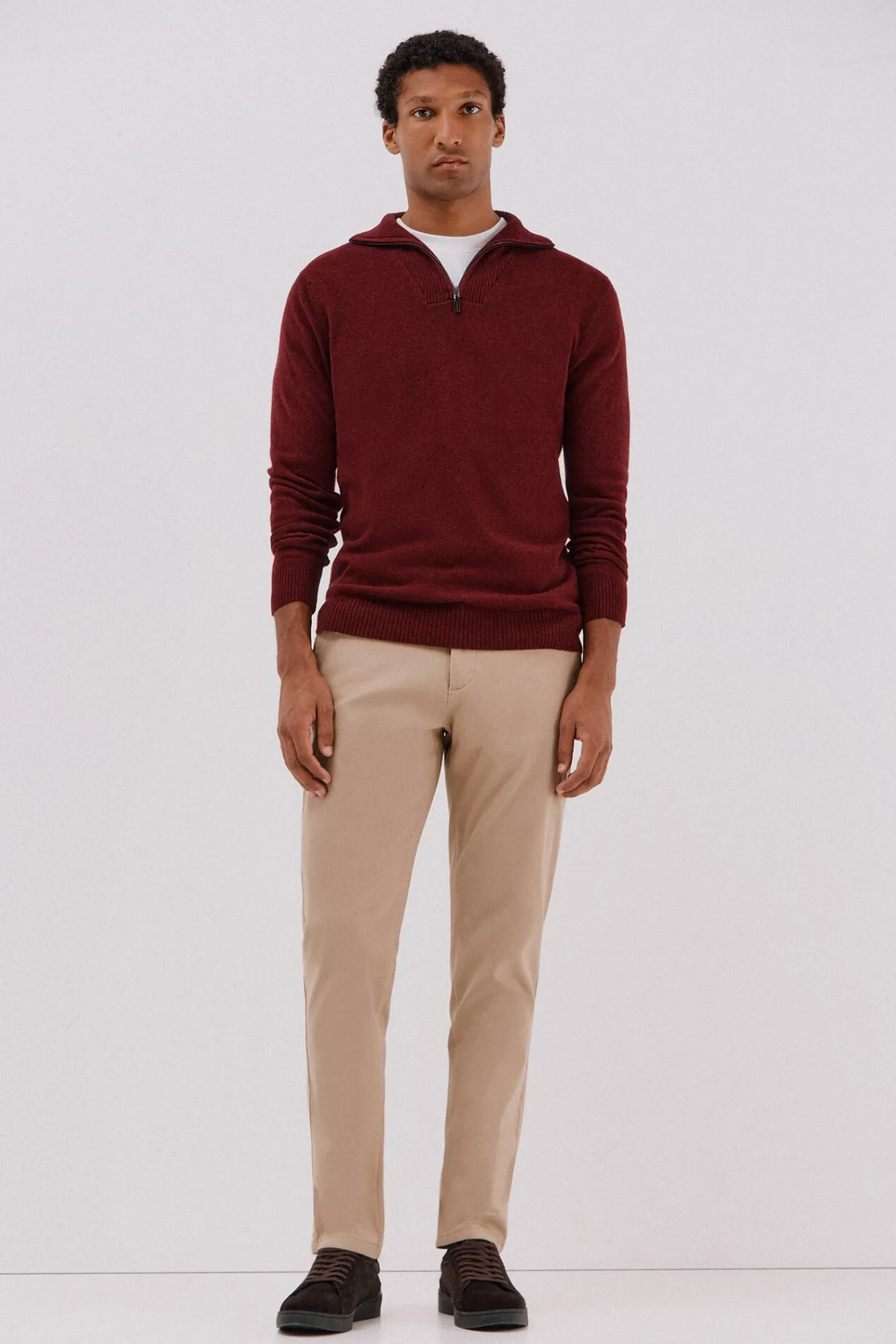 Cortefiel Camisolas-Lã de cordeiro com gola aberta Granada