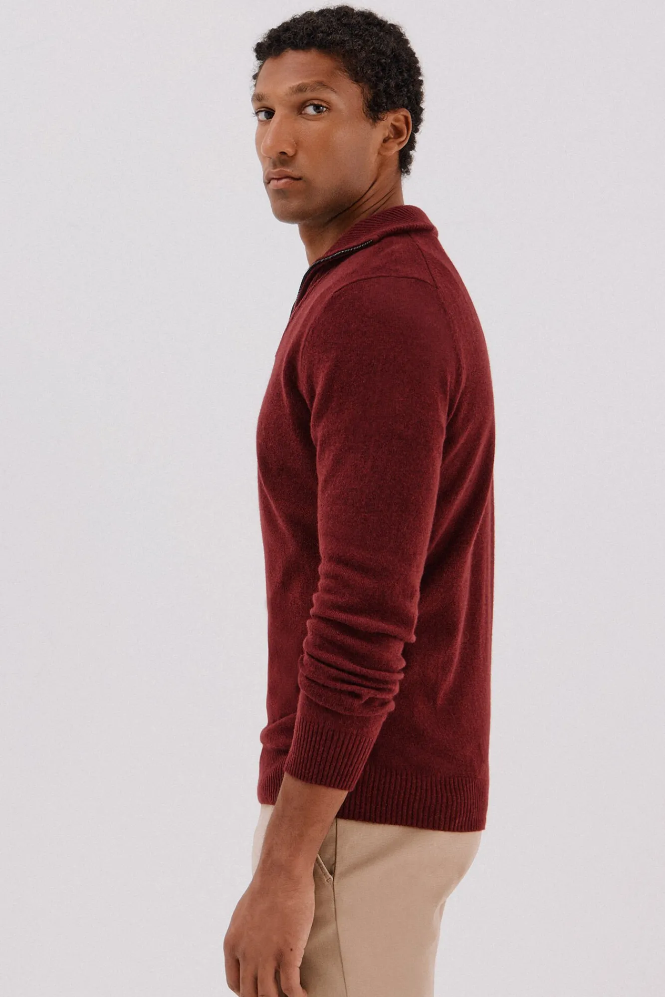 Cortefiel Camisolas-Lã de cordeiro com gola aberta Granada