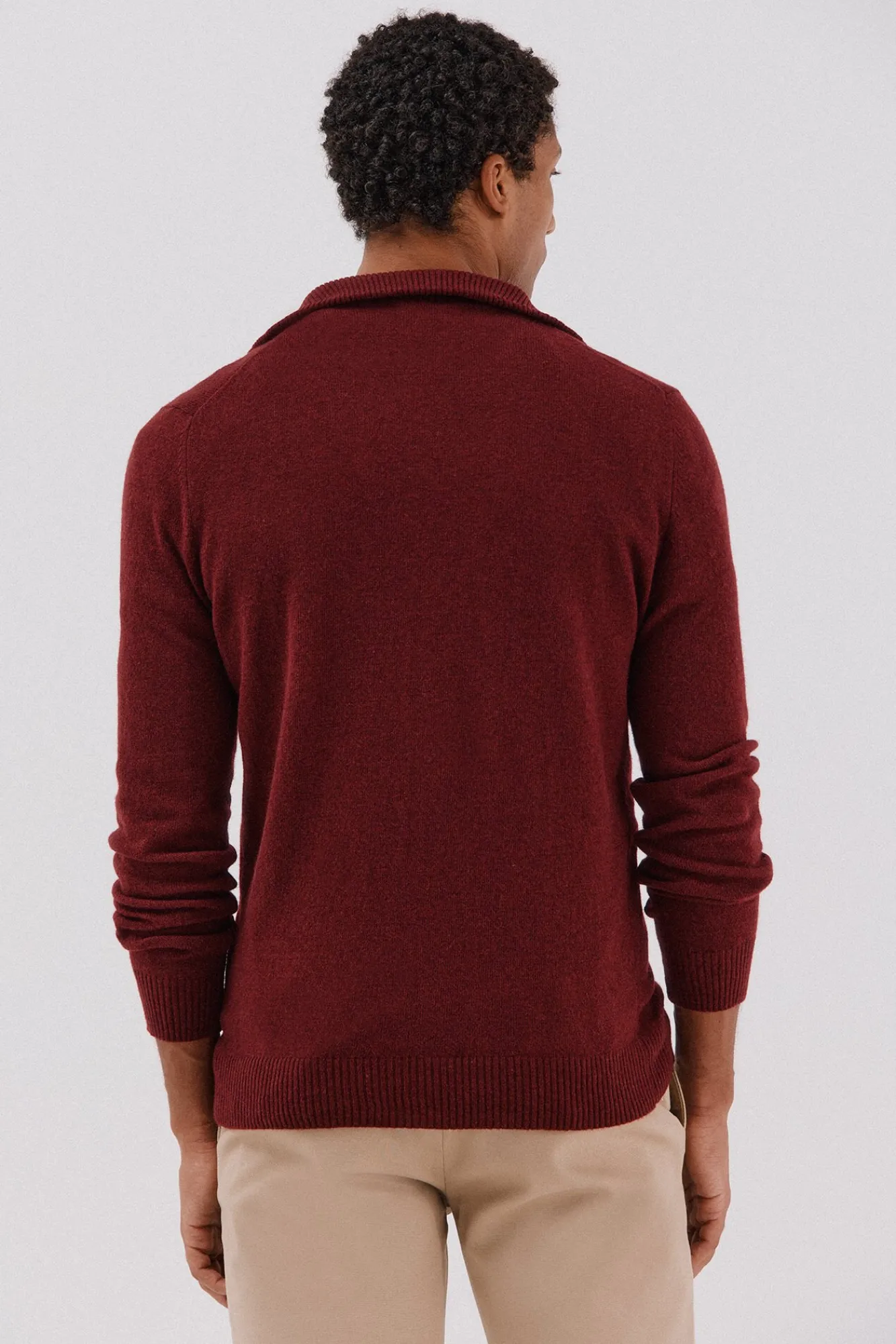 Cortefiel Camisolas-Lã de cordeiro com gola aberta Granada