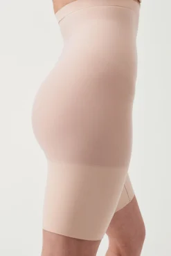 Spanx Roupa Interior-Lange Shorts mit hohem Bund Nude. cru