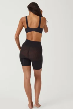 Spanx Roupa Interior-Lange Shorts mittlere Kompression Nude preto