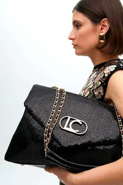 Lola Casademunt Malas-lapela com aba Preto