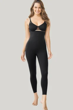 Leonisa Roupa Interior-Legging de cintura alta com controle abdominal e de pernas preto