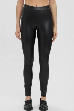 Vero Moda Calças-Leggings de polipele Preto