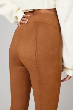 Spanx Calças-Leggings moldadoras efeito camurça vison