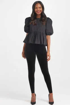 Spanx Calças-Leggings moldadoras veludo preto