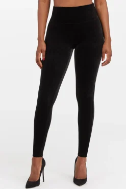 Spanx Calças-Leggings moldadoras veludo preto
