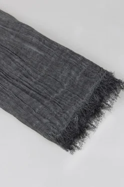 Systemaction Cachecol-Lenço com efeito desgastado. cinzento