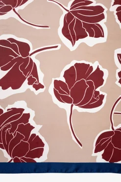 Vilanova Cachecol-Lenço de cetim com estampado floral Multicolorido