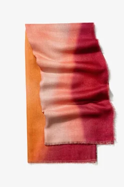 Vilanova Cachecol-Lenço retangular com gradiente de cores vermelho