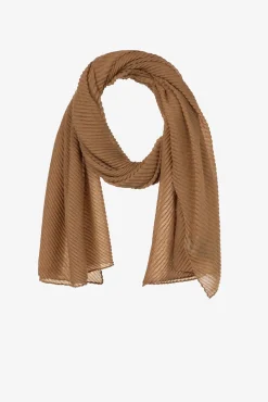 Vilanova Cachecol-Lenço retangular plissado Tostado