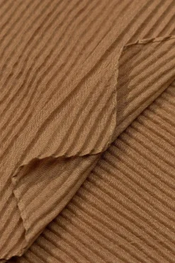 Vilanova Cachecol-Lenço retangular plissado Tostado