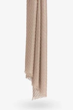 Vilanova Cachecol-Lenço retangular plissado metálico Castanho