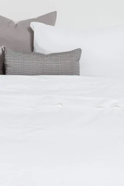 Textura Conjuntos De Roupa De Cama-Lençol algodão percal. Cama 135-140 cm. branco