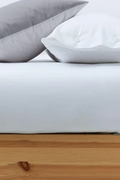 Textura Conjuntos De Roupa De Cama-Lençol de baixo algodão percal. Cama 150-160 cm. branco