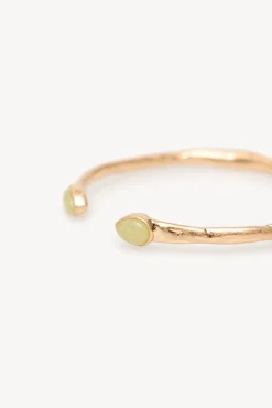 Hoss Intropia Joalharia E Bijuteria-Leslie. Pulseira de pedra banhada a ouro Verde