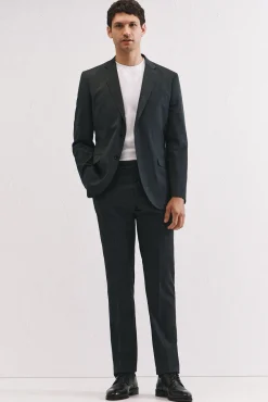 Cortefiel Calças|Calças Clássicas-Liso Coolmax lisas Cinzento