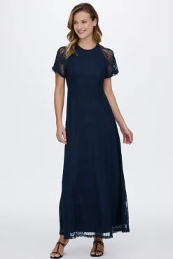 Vila Vestidos-Long party dress Azul