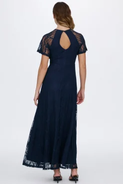 Vila Vestidos-Long party dress Azul