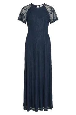 Vila Vestidos-Long party dress Azul