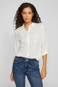 Vila Blusas-Long-sleeved shirt Branco