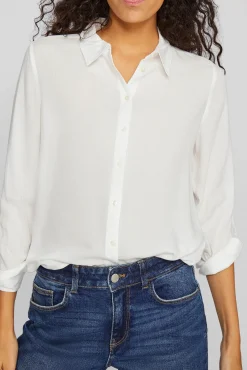 Vila Blusas-Long-sleeved shirt Branco