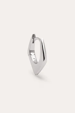 Singularu Joalharia E Bijuteria-Loose Hoop Point Earring cinzento