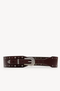 Hoss Intropia Cintos-Luanda. Cinto largo de pele Granada