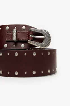 Hoss Intropia Cintos-Luanda. Cinto largo de pele Granada