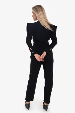 Cuplé Macacões|Vestidos-Macacão com abas laterais Preto