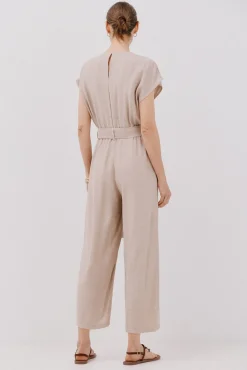 Cortefiel Vestidos|Macacões-Macacão cruzado estampado Castanho