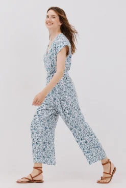 Cortefiel Macacões|Vestidos-Macacão cruzado estampado Multicolorido