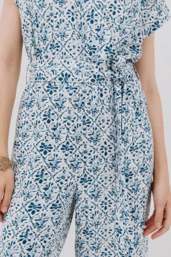 Cortefiel Macacões|Vestidos-Macacão cruzado estampado Multicolorido