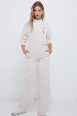 Springfield Calças-Macacão de veludo cotelê castanho