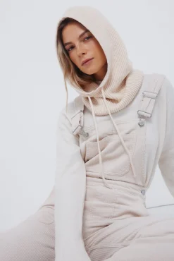 Springfield Calças-Macacão de veludo cotelê cru