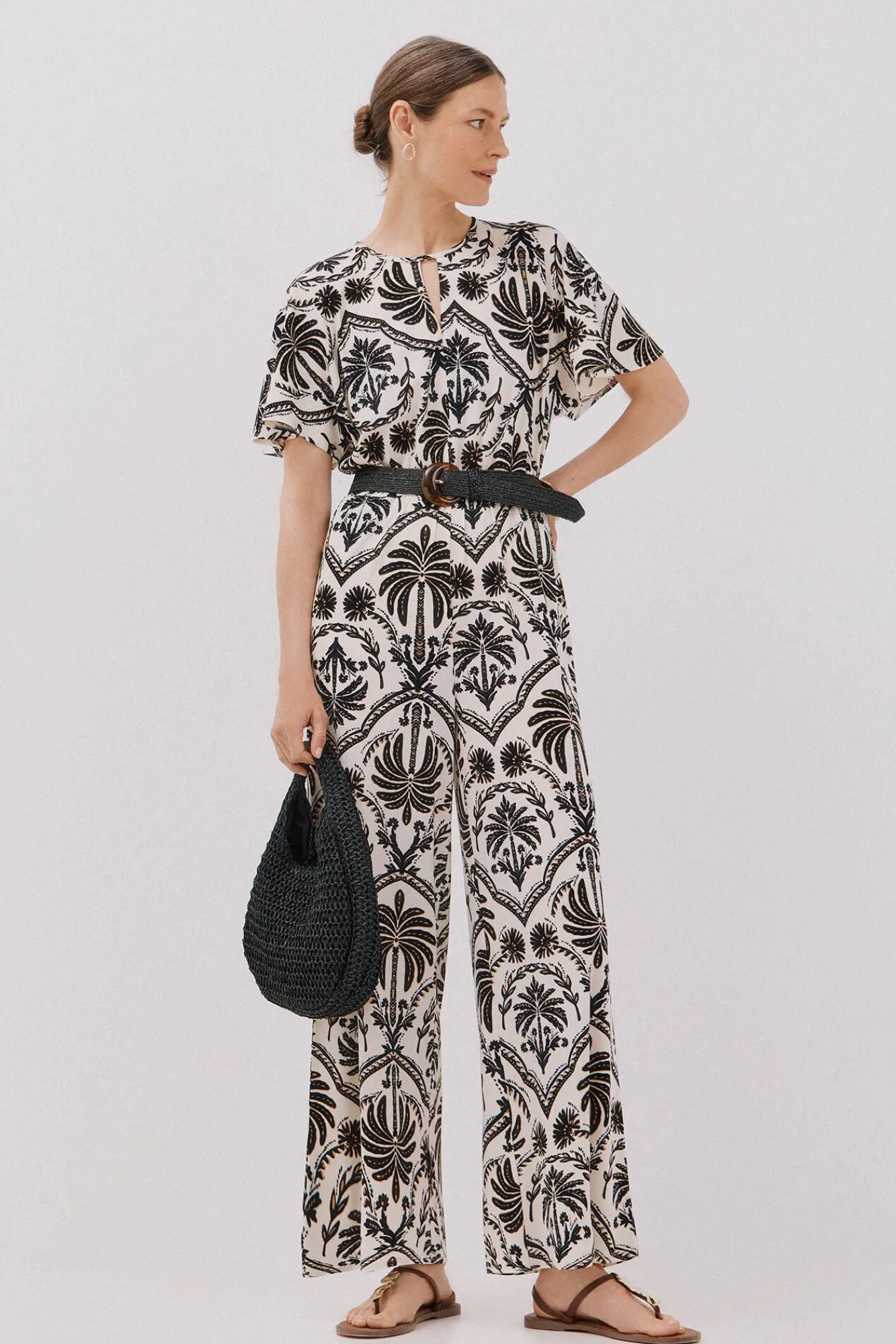 Cortefiel Macacões|Vestidos-Macacão estampado Impressão