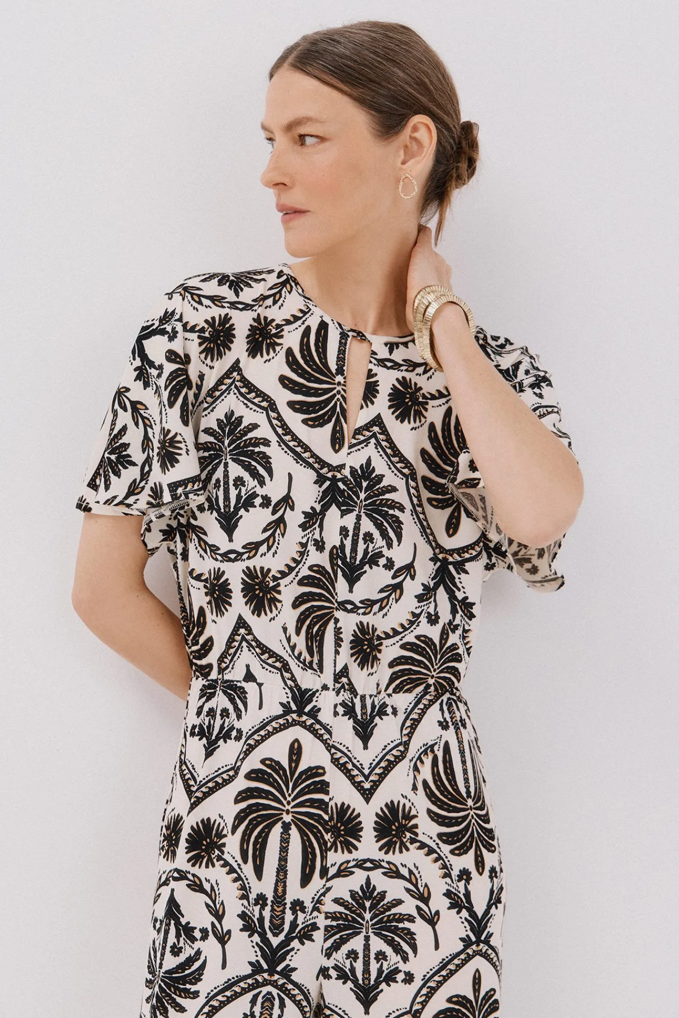 Cortefiel Macacões|Vestidos-Macacão estampado Impressão