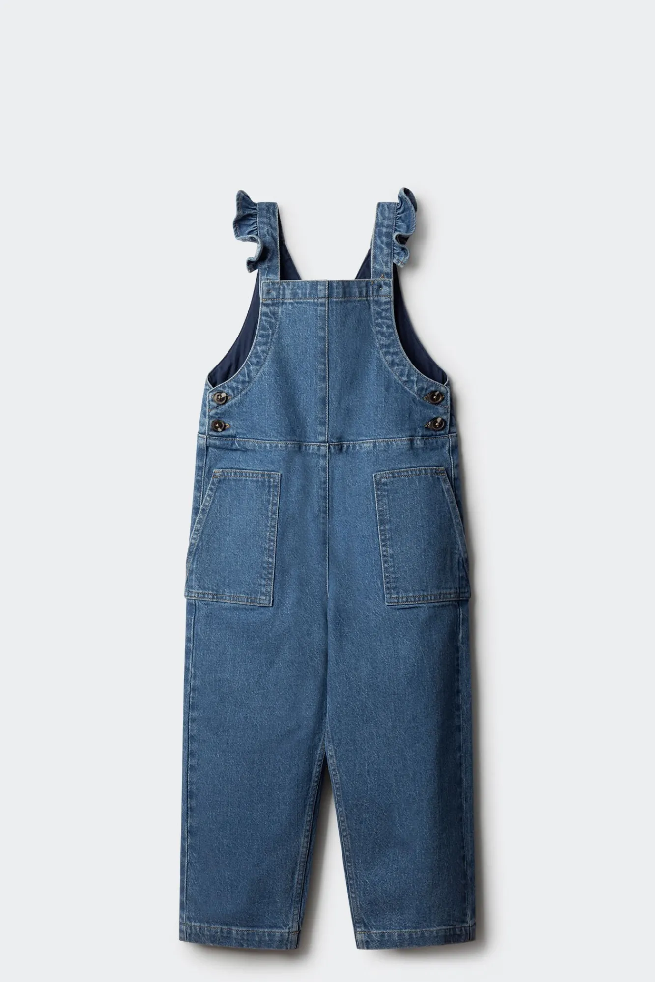 Springfield Kids Vestidos-Macacão jeans longo para meninas azul