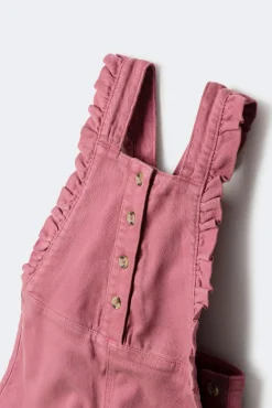 Springfield Kids Vestidos-Macacão longo com babados para meninas rosa